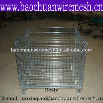 High quality save space stacking containers/steel wire in store(manufacturers)